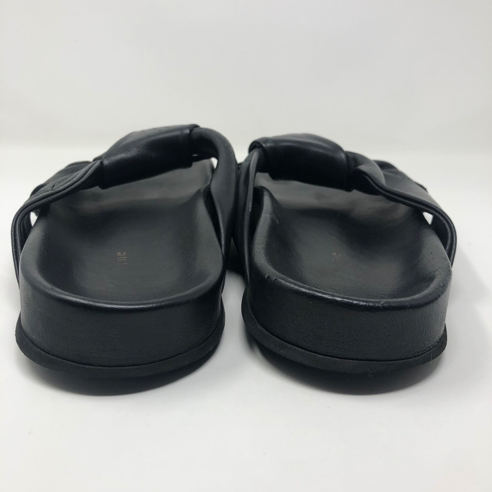 Jenni Kayne Leather Knot Sandal Womens 41 US 10.5 Black Chunky Romantic Boho - Picture 6 of 16